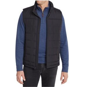 Men’s Lands’ End black quilted vest Large